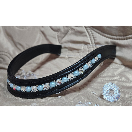 Carmeltino Sky Blue Perle - Sort Læder